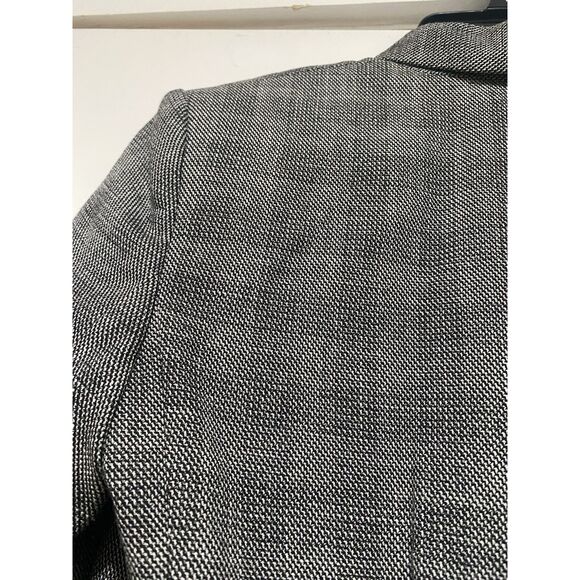 Veronika Maine blazer jacket womens Sz 10 Double Breasted Gray Black Glen Plaid - Picture 14 of 16